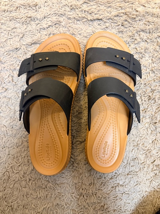 CROCS Shoes - CROCS Women's Brooklyn Buckle Low Wedge